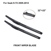 Wiper Blades For Saab 9-7X 2005-2012 22"+22" Natural Rubber Clean Front Windshield