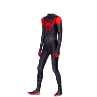 Miles Morales Cosplay  Costume Superhero Zentai Suit Halloween Costumes Full Body Jumpsuit For KidsM