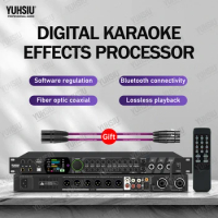 YUHSIU Digital Karaoke Effects Processor Bluetooth DSP Audio Processor Professional Microphone Sound Controller System Equipment