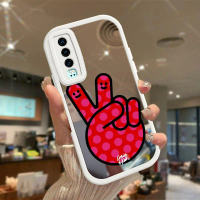 เคส Huawei P30 P30 Lite/P30 Pro เคสหลังลายป้ายสันติภาพ พื้นผิวกระจก เคสป้องกันกล้องกันกระแทก