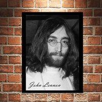 John Lennon The Beatles Band Poster Kayu Dekorasi Dinding Wallpaper