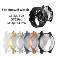 TPU Case for Huawei Watch GT / GT2 42mm 46 mm GT2 Pro GT2e GT3 42mm 46mm GT3 Pro 43mm 46mm Soft Plated Screen Protector Bumper
