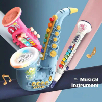 Children's music toys simulation musical instrument electric saxophone trumpet clarinet can play exe