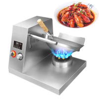Electric Gas Multi-Function Rotating Food Stir Fry Fried Rice Intelligent Roller Wok Robot Cooker Cooking Pot Machine