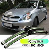 For Honda Stream 2001-2006 2pcs Front Windshield Wiper Blades Windscreen Window Accessories 2002 2003 2004 2005