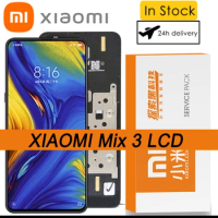 100% Original 6.39" AMOLED Display with Frame For Xiaomi Mi Mix 3 Mix3 LCD Touch Screen Digitizer Assembly Repair Parts