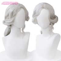 Identity V Photographer Joseph Desaulniers Cosplay Wig 50cm Silver Wig Cosplay Anime Cosplay Wigs Heat Resistant Synthetic Wigs