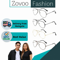 ZOVOO Style Retro Big Round Metal Frame Clear Glasses Eyeglasses Spectacles