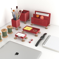 空之喵喵北歐ins桌面辦公室文具收納盒個性創意名片盒日本筆筒女
