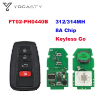 312/314MHz 8A Chip Lonsdor 5 pcs FT02-PH0440B Update Version of FT11-H0410C For Toyota RAV4 Avalon Smart Key With Key Shell