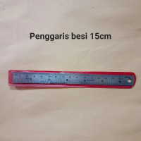 Penggaris Besi 15cm, Mistar Besi , Tebal