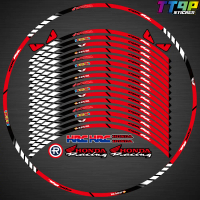 ชุด 16 ชิ้น สติ๊กเกอร์ตกแต่งล้อสะท้อนแสงสำหรับรถมอเตอร์ไซค์ HONDA ขนาด 17 นิ้ว สำหรับ HONDA WAVE 125