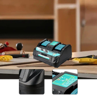 Bộ sạc pin công cụ khoan, DC18RD, 2 cổng, cho pin 14.4V-18V BL1830B và BL1440B