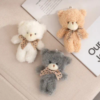 12cm Cute Teddy Bear Plush Toys Cartoon Rabbit Bunny Animal Plush Stuffed Dolls Keychain Pendant Girl Small Gift