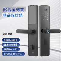 新款 指紋鎖家用一握開智能鎖防盜加密半自動電子密碼公寓大門鎖