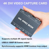 Professional 4K PRO BOX DVI HDMI VGA to USB3.0 Capture Card with HDMI Loop Out HD video capture device