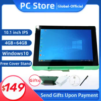 New Free Cover 10.1''W1 Windows 10 Tablet PC 4GB RAM+64GB ROM 1920*1200 IPS Screen Micro HDMI-Compatible Office Quad Core