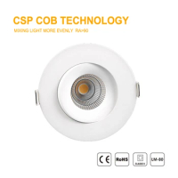 Tri-Color CTC 360° Tilt Downlight 200-240V AC 7W Flicker Free Recessed LED Spot Light 90Ra Indoor Home CCT Dimmable Ceiling Lamp