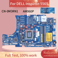 For DELL Inspiron 5565 AM960P Laptop Motherboard 0M3RN1 LA-D803P DDR4 Notebook Mainboard