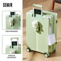 Semir/森馬 鋁框旅行喼 20吋登機箱 男女適用 學生旅行箱 耐用輕便- 牛油果綠（拉鏈升級款） 28寸