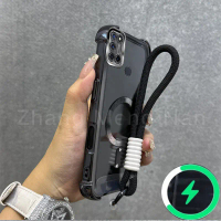 เคสโทรศัพท์สำหรับ Realme C3/C5/C5i/C6i/C17/C7i/C7/C8 4G Pro เคสชาร์จแม่เหล็ก กันกระแทกสี่มุม ซีทรูแบ