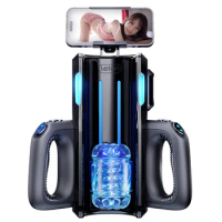Leten THRUSTING-PRO High Telescopic Automatic Male Masturbator Cup Vagina Phone Holder Machine Sex Toys For Men Adults 18
