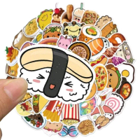 STIKER PACK Makanan AESTHETIC  Stiker case Hp Aesthetic Lucu Stiker Laptop Stiker Tumbler Stiker Hel