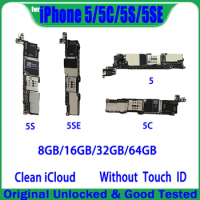 Original Unlock Mainboard Clean ICloud For IPhone 5 5C 5S 5SE 6 Plus 6S Plus 6SP Motherboard No Touch ID Logic Board Full Tested