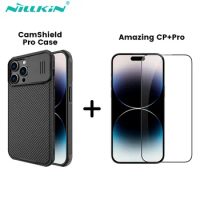 For iPhone 15 Pro Max Screen Protector + Case NILLKIN CP+Pro Tempered Glass For iPhone 14 Promax For iPhone13 Pro Max Back Cover