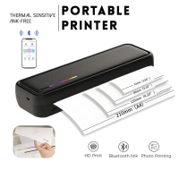 Portable Wireless Bluetooth Thermal Printer, Inkless Travel Printer for iOS Android Laptop, Mobile P