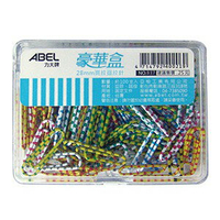 力大ABEL 837 28mm 斑紋迴紋針 100入(盒) / 839  50mm 斑紋迴紋針 40入(盒)