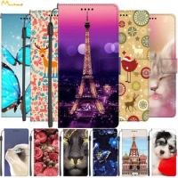 Leather Case For Samsung A31 Luxury Eiffel Tower Phone Bags For Samsung Galaxy M31s M31 M53 5G Flip Book Covers Wallet Cart Slot