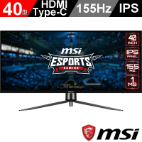 【MSI 微星】MAG401QR 40型 IPS UWQHD 155Hz 電競螢幕(21:9/1ms/Adaptive Sync/HDR400)