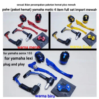 HANDLE REM/HANDEL VARIASI AEROX 155-YAMAHA LEXI/AKSESORIS PAKET 4 ITEM - Lexi Biru