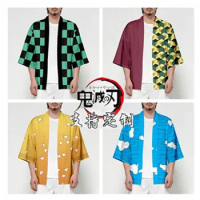 Anime Cosplay Costume Demon Slayer Cloak Kimetsu No Yaiba Haori Kimono Agatsuma Zenitsu Kochou Shinobu Summer Coat Shirt Trench