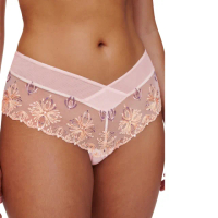 【Chantelle 仙黛爾】Champs Elysees.性感無痕四角丁字女內褲 淡粉.26040_A30(法國品牌百年工藝.刺繡蕾絲)