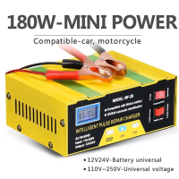 Bộ sạc ắc quy 12v/24v 3ah - 200ah, sạc bình ắc quy cho xe máy Thông minh tự ngắt khi điện đầy