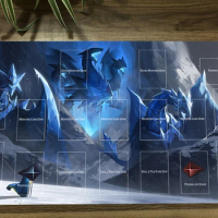 New YuGiOh Playmat Trishula Dragon of the ice Barrier CCG TCG Mat Card Game Mat Mouse Pad With Zones + Free Bag Gift