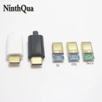 USB Type C Plastic Connector for Samsung S10 S9 Fast Charging Type-C Charger Data Plug for DIY Redmi note 8 pro USB-C Cabo Wire