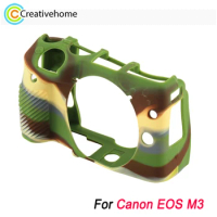 PULUZ For Canon EOS M3 Camera Soft Silicone Protective Shell Back Housing Case for Canon EOS M3 case silica