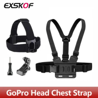 Chest Harness Mount Head Belt Strap For GoPro Hero 12 11 10 9 8 7 6 5 SJCAM DJI H9 SJ4000 AIR Action Camera Accessories