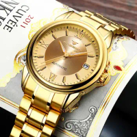 FNGEEN 6602 Fashion Mens Automatic Mechanical Watch Stainless Steel Waterproof Business Men's Wristwatches Relogio Masculino