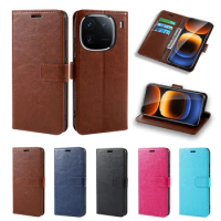 For Vivo iQOO 12 Pro Case Leather Magnetic Flip Phone Cover iQOO12 iQOO12Pro 12Pro 5G Book Stand Card Wallet Phone Fundas Capas