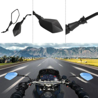 Back Side Convex Mirror Handle Bar End Side Rearview Mirrors Motorcycle Mirror for Scooter E-Bike Motocycle 1 Pair 8mm 10mm