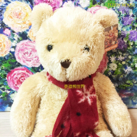 【TEDDY HOUSE泰迪熊】泰迪熊玩具玩偶公仔絨毛娃娃富森王子圍巾泰迪熊大淺棕(正版泰迪熊可許願好運泰迪熊)