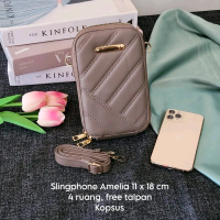 SLINGPHONE AMELIA tas wanita selempang slingbag tempat HP Kulit Waistbag