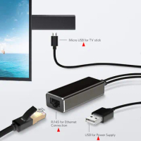 10/100Mbps Micro USB to Ethernet RJ45 Adapter Network Adapter For fire stick 4K Chromecast Google Home Mini Streaming TV Sticks