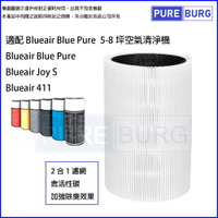 HEPA 2合1空氣濾網適用Blueair 5-8坪Blue Pure Joy S 411 空氣清淨機