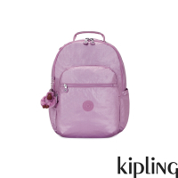 Kipling 金屬莓果紫機能手提後背包-SEOUL