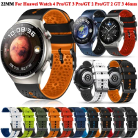 22mm Silicone Watchband For Huawei Watch 4 Pro/GT 2 GT3 Pro 46mm Bracelet Sport Strap Huawei Watch GT4 46mm Ultimate Wristband
